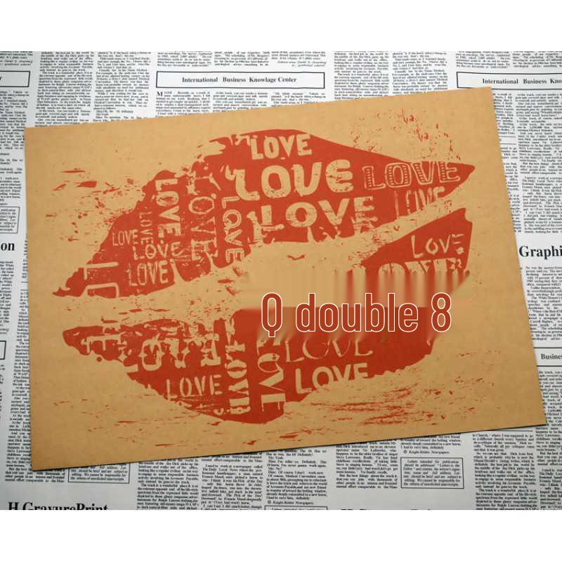Creative Kraft Paper Poster - Handprint & Footprint Inspirational Decor for Cafe or Bar Yellow Kraft Paper (No Glue) 30X42 cm