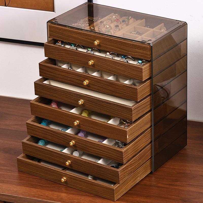 Dustproof Multi-layer Jewelry Box with Drawer for Bracelets, Necklaces, Rings, and Earrings - Large Capacity Storage for Accessories