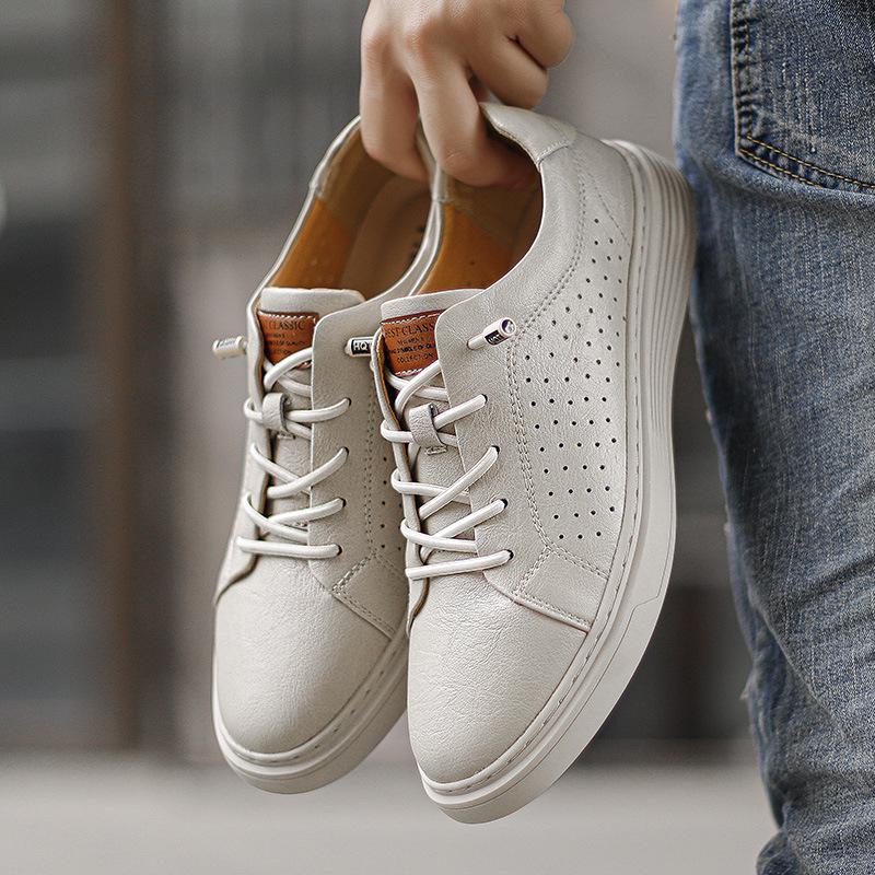 

2026 Spring Plus Size Men s Genuine Leather Slip-on Casual Shoes 45