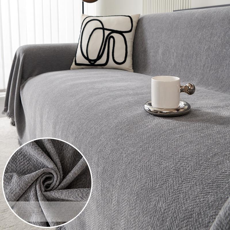 Herringbone Chenille Four Seasons Universal Sofa Towel Cover Cloth High-Grade Sofa Cushion Full Covered Universal Cover Blanket