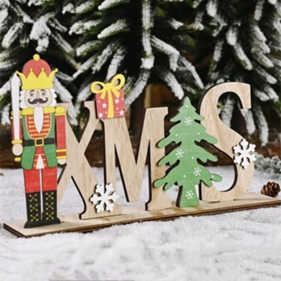 Wooden Christmas Decoration for Home Xmas Tree Pendants Christmas Wood Ornaments Navidad New Year Kids Gifts