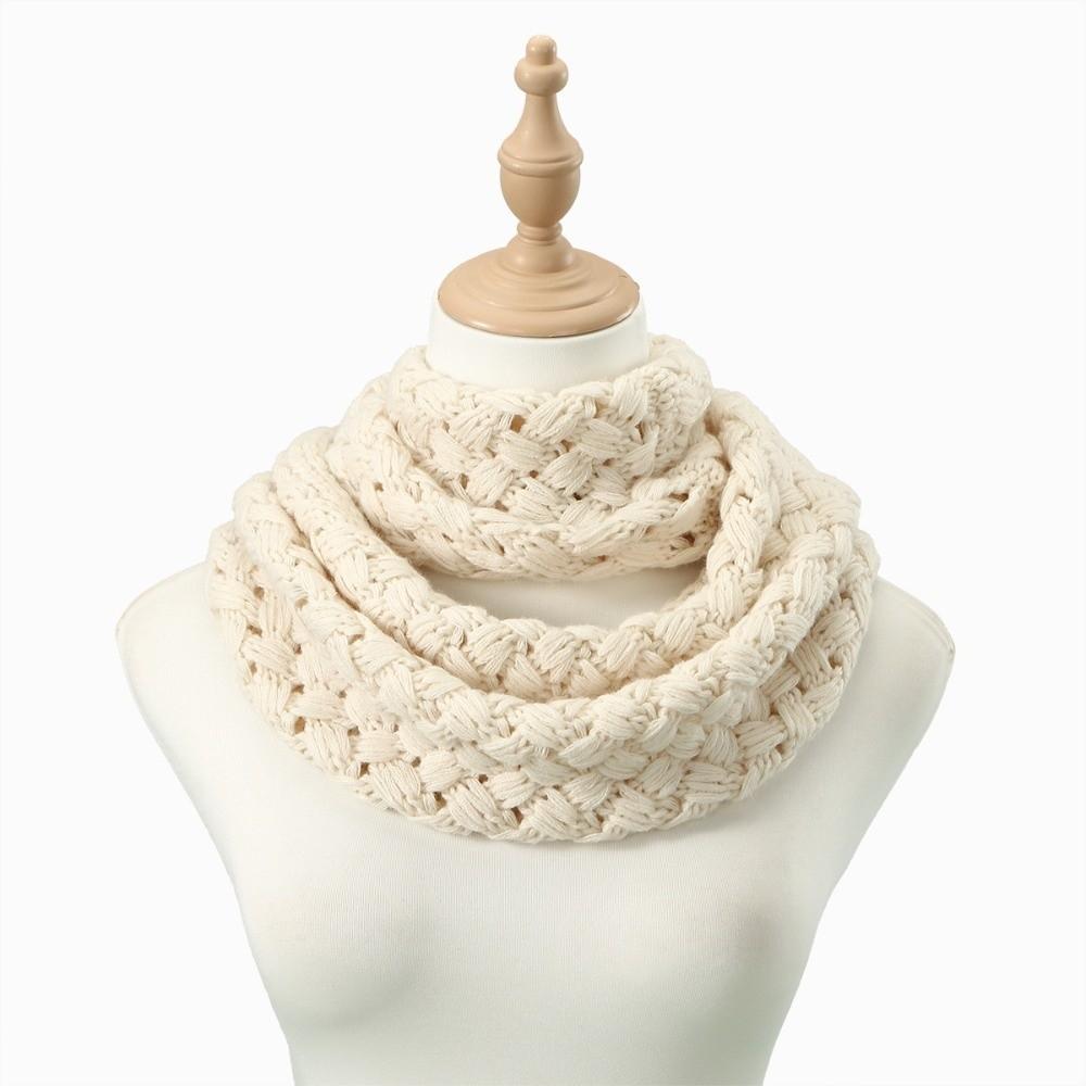Knitted Material Neck Warmer Scarf Solid Color Winter Knitted Scarf Warm Thick Neck Scarf For Men