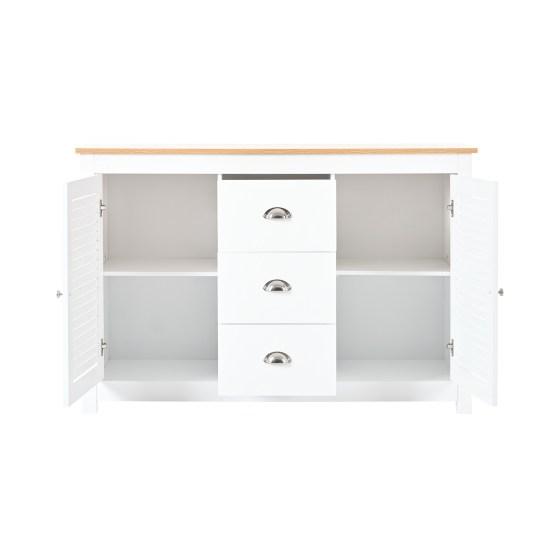 Floor Cabinet Large Capacity Stable Structure with Adjustable Shelves Space-saving Waterproof Floor Standing Kitchen Cabinet Storage