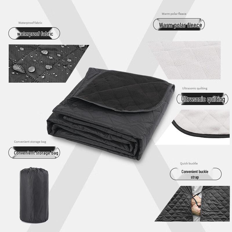 OEINGOEING Fleece Outdoor Camping Picnic Blanket