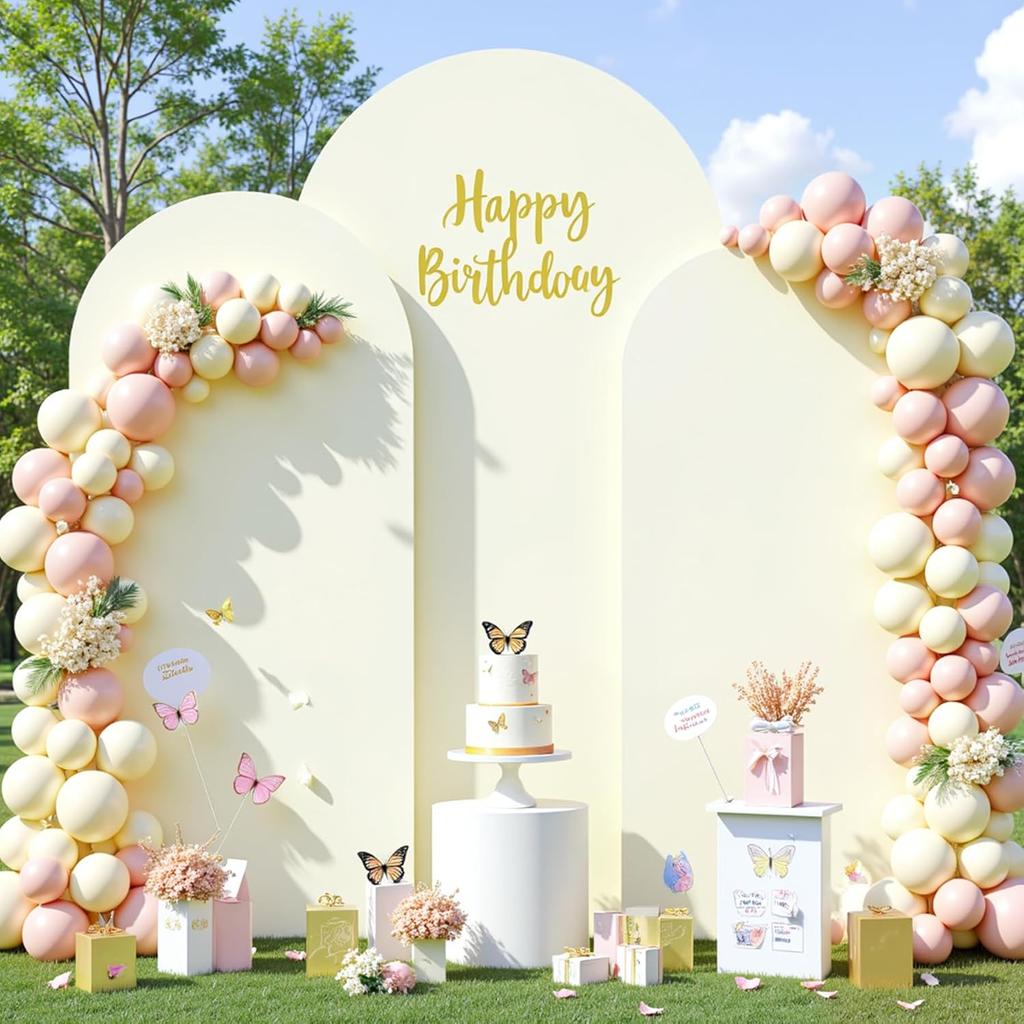 6ft/6.6ft/7.2ft Wedding Arch Cover Double Sided Spandex Fitted Fabric Arch Backdrop For Birthday Party Wedding Arch Decoration