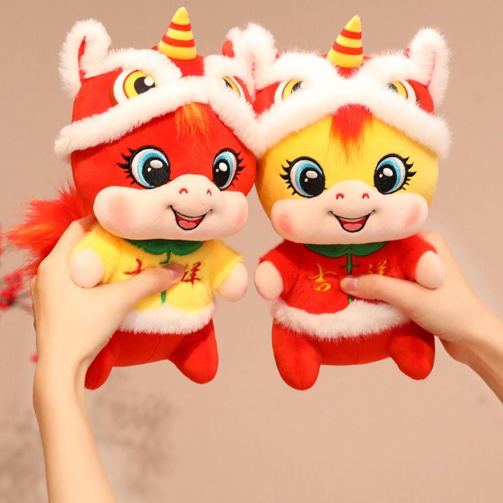 Chinese Style New Year Mascot Cute Lucky Pony Toy Traditional Horse Stuffed Doll  Home Decor