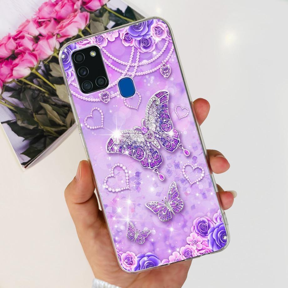 

For Samsung Galaxy A21s A 21s SM-A217F Case Cute Cartoon Luxury Soft Silicon Clear Phone Bumper For Samsung A21s Back Cover Capa Samsung Galaxy A21s