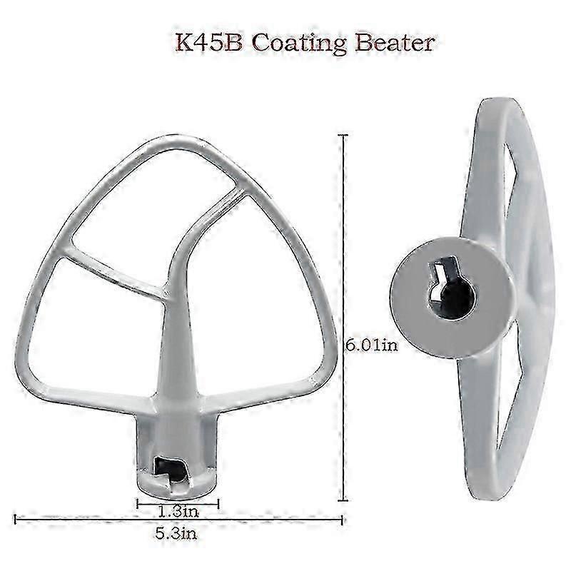 Mixer Kit for KSM150 Includes Dough Hook Wire Whip and Coated Flat Beater, 3 Pieces Stand Mixers Repair Set Compatible