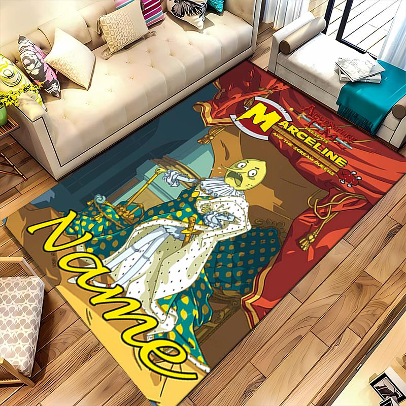 Custom Personalization Adventure Time Area Rug - Perfect For Kitchen, Bathroom,Laundry Room Decor Large Size Available,Gift All Seasons