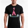 Weightlifting Flamingo Deadlifting Flamingo Powerlifting Gym Tshirt Summer Casual Cotton Tee Oversized Streetwear Tops