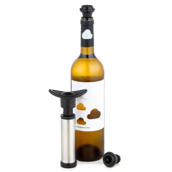 Vacuum Wine with Saver Pump 4 Stoppers Bottle Sealer Preserver Stainless Steel Wine