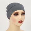 Solid Color Modal Jersey Hijab Scarf Elastic Inner Cap Soft Underscarf Woman Muslim Fashion Bonnet 22*21Cm