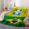 Brasil CBF Print Flannel Blanket High Quality Warm Comfortable Cover for All Seasons Perfect for Gifts Home Decor