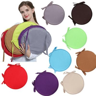 Removable Washable Indoor Outdoor Solid Color Home Decoration Seat Pad Chair Cover Round Cushion