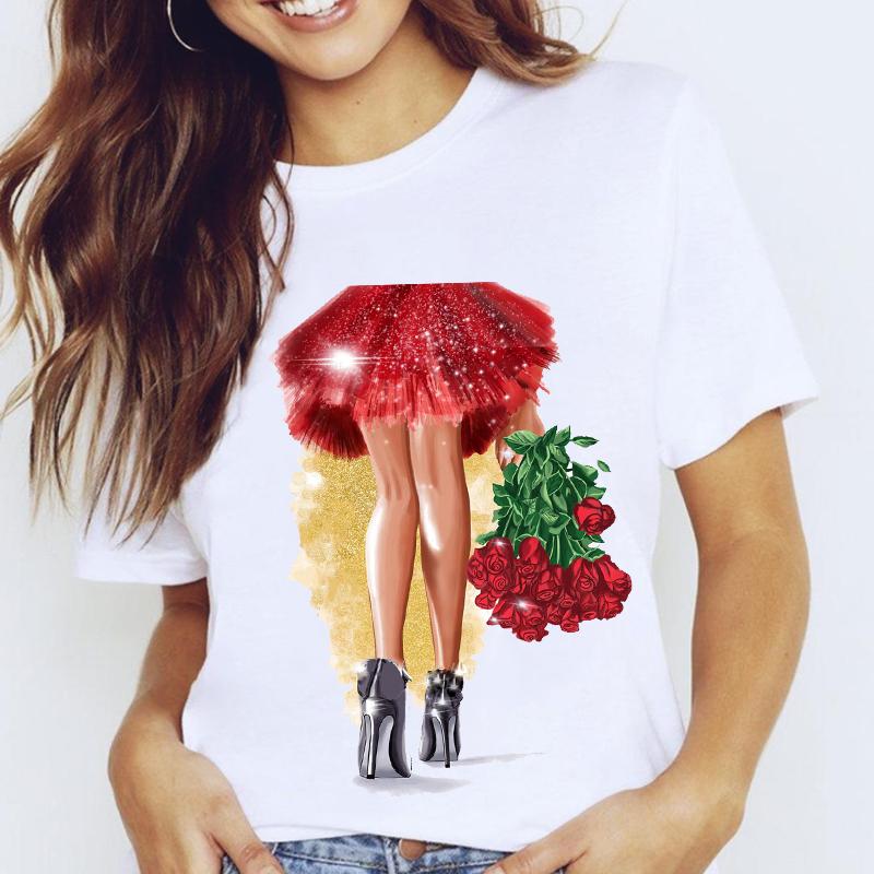 Women T-Shirt Graphic Floral Flower Butterfly Short Sleeve Tees Female Fashion Spring Summer 90S Oversized Tshirts Clothes Tops