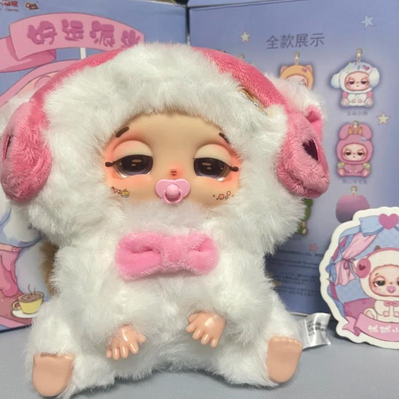 Baby Three Sleepy Bag Doudou Good Luck Delivery Series Surprise  Cute Figurine Vinyl Face Plush Doll  Girl Plaything
