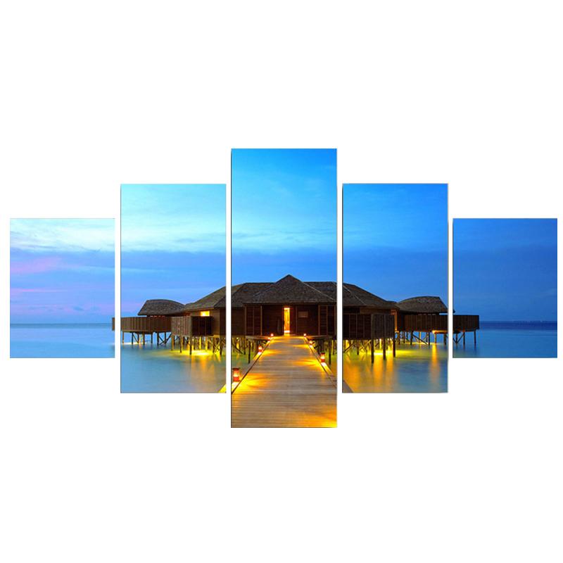 

5 шт., современное искусство, картина маслом, печать, настенная картина на холсте, современный домашний декор, украшение для гостиной, живопись, каллиграфия, без рамки 20x35cm*2 20x45cm*2 20x55cm*1