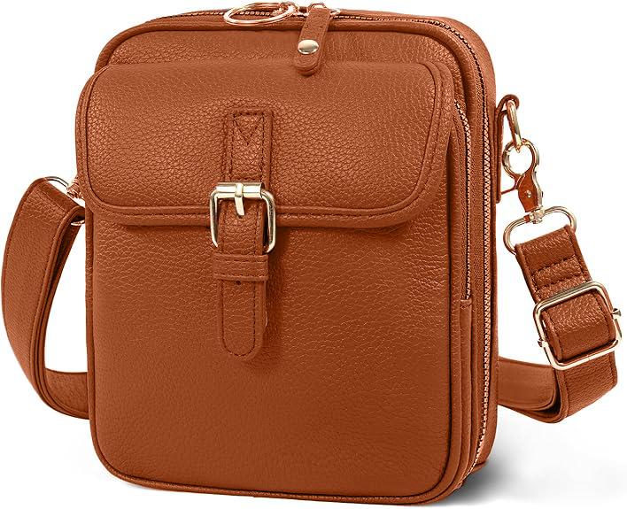 Vintage Leather Messenger Bag Casual Crossbody Shoulder Clutch Phe Bag