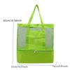 Thermal Insulation Bag Handheld Lunch Shoulder Bag Cooler Mesh Beach Tote Bag for Picnic Food Drink Storage