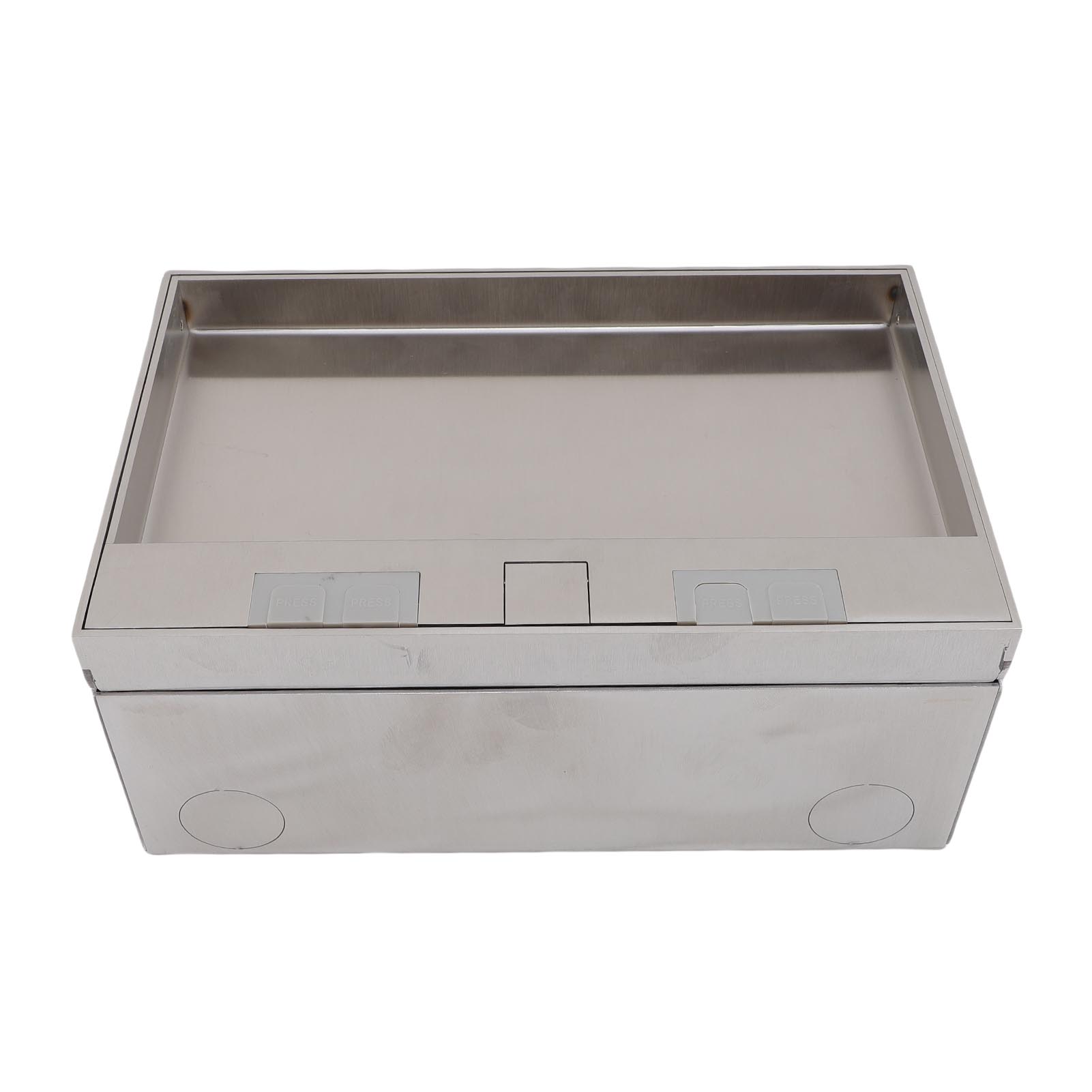 

Recessed Floor Electrical Outlet Kit Flat Concealed Duplex 4 X 3 Prong Receptacle USB A Network Port Outlet Water Proof