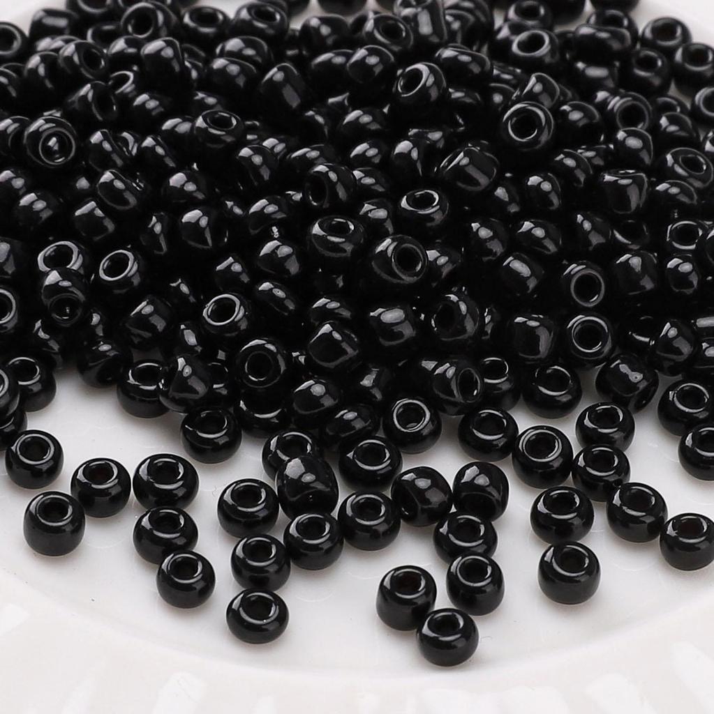 High quality Dark Black Crystal Czech Glass Beads Loose Seed Beads for Earring Bracelet DIY Jewelry Craft Accessoreis Making