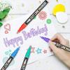 Magic glitter markers with double line effect - set of 8 colors