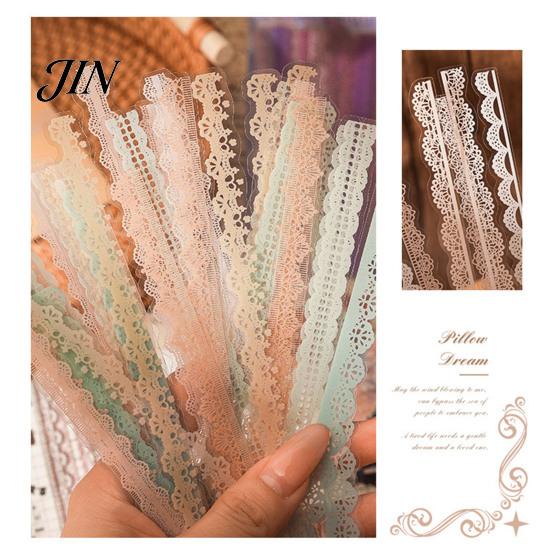 Autocollants Décoratifs en Dentelle Romantique PET pour Scrapbooking, Journal, Carnet, Cartes, Planificateur, Carnet, Photo, Album,