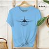 Summer Airplane Mode Print Tshirts Unisexs Fashion Casual Short Sleeve Tee Streetwear Graphic Tops for Unisex Clothing LW03
