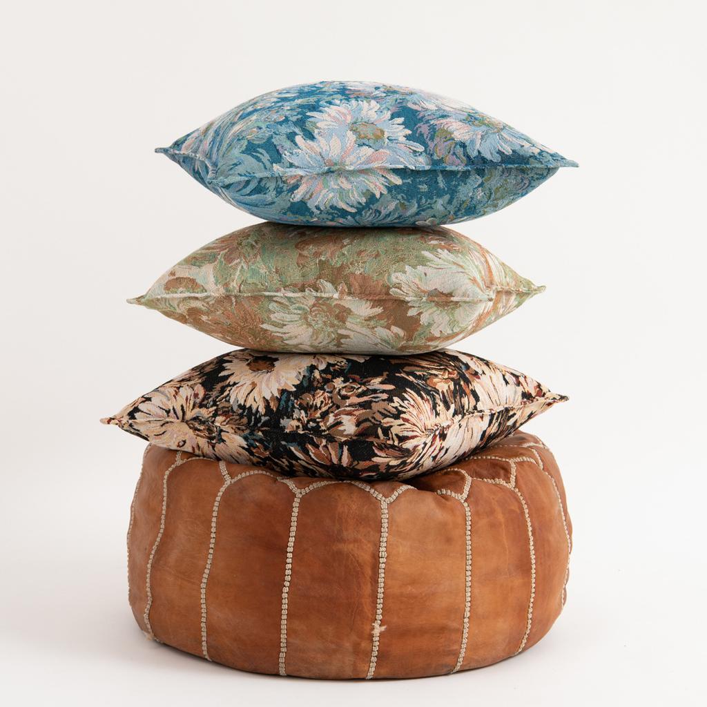 Moroccan Oil Painting Style Flower Pillow American Style Pillow Cushion Sofa Pillow Cover (Without Pillow Core)