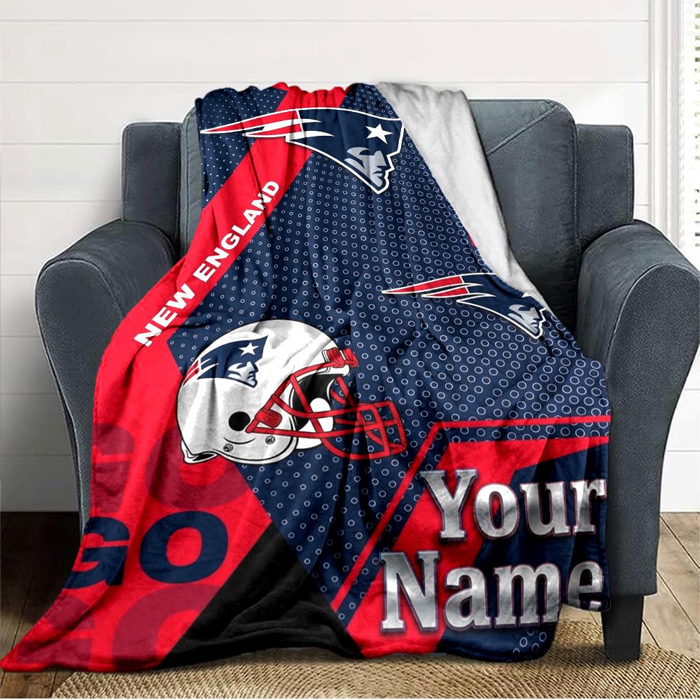 Name Individuell New England Patriots Druck Flanelldecke Hohe Qualität Warm Bequem Decke für Alle Jahreszeiten Perfekt für Geschenke Heimdekoration