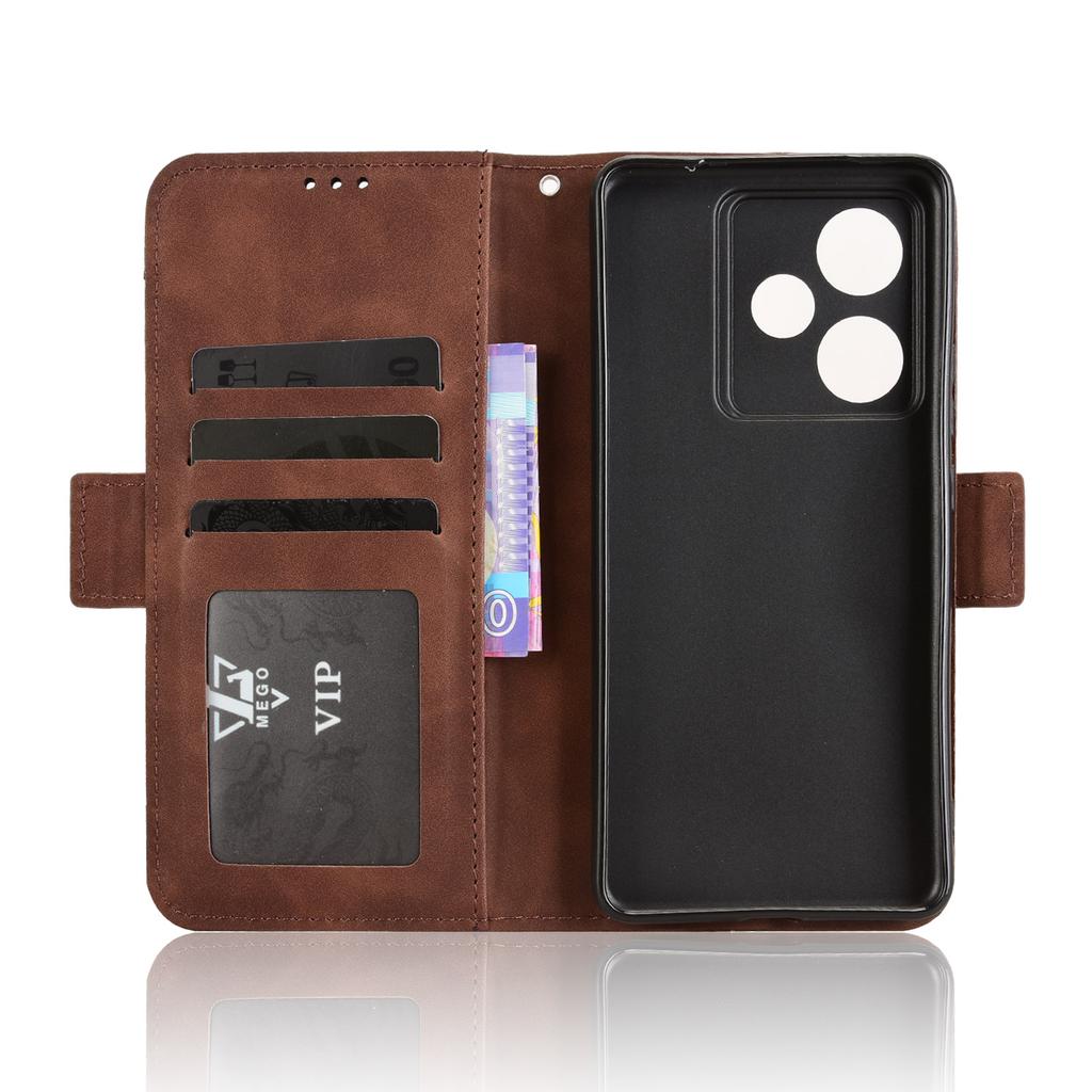 For Realme GT7 5G (China)/Realme GT 7 5G Leather Case Phone Wallet Cover with Multiple Card Slots