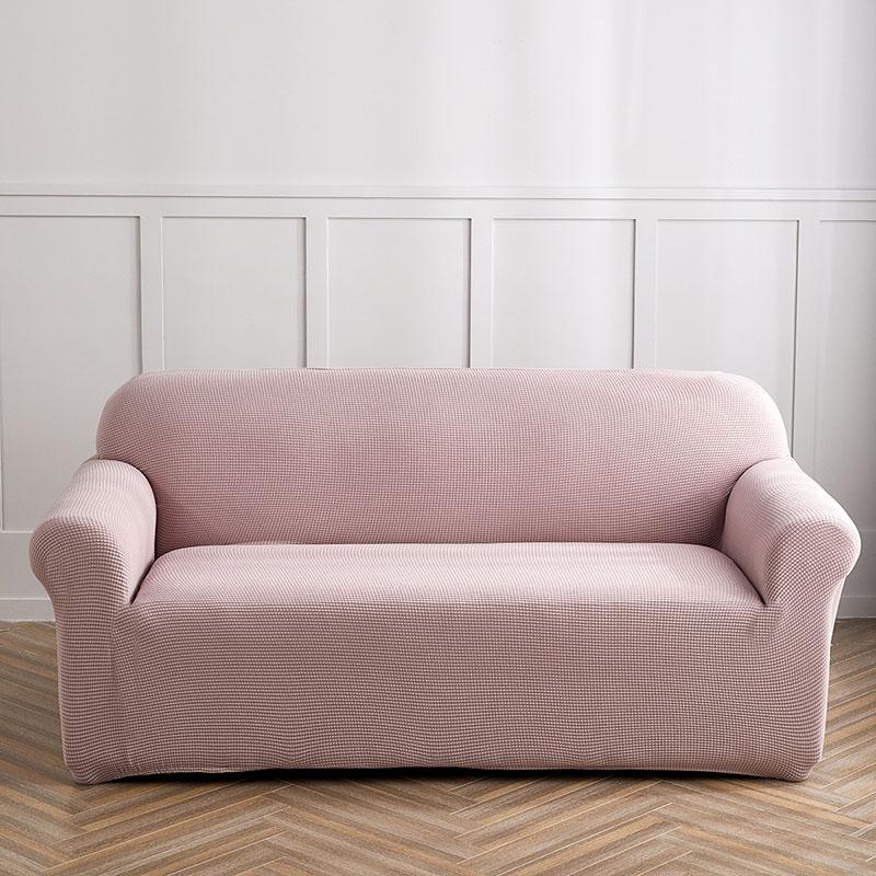 Thick Corn Velvet Solid Sofa Cover Anti Slip Elastic Sofa Protector For Living Room Stretch Anti-Wear Dust Cover For All Seasons