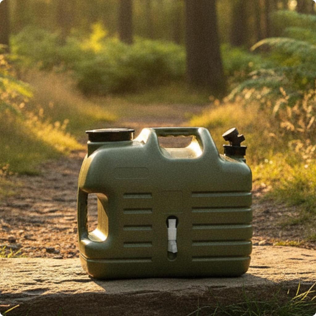 Portable Water Bucket with Spigot | Wide Opening, Container Spigot, for Road Trips