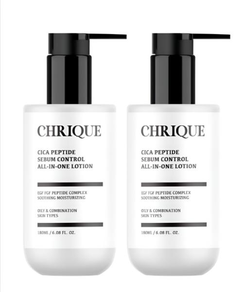 Cric Cica Peptide Sebum Control All-in-One Lotion 180ml (2-Pack) NONE