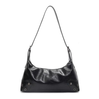 Women Retro Rivet Shoulder Bag PU Leather Vintage Casual Handbags Large Capacity Soft Leather Armpit Bag Female Travel Handbag