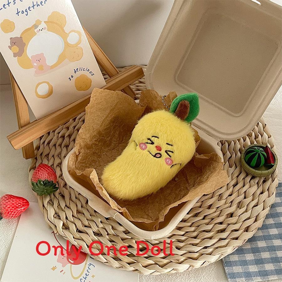 Watermelon Cherry Mini Fruit Plush Doll Keyring Girls Gifts Bag Decor Pendant