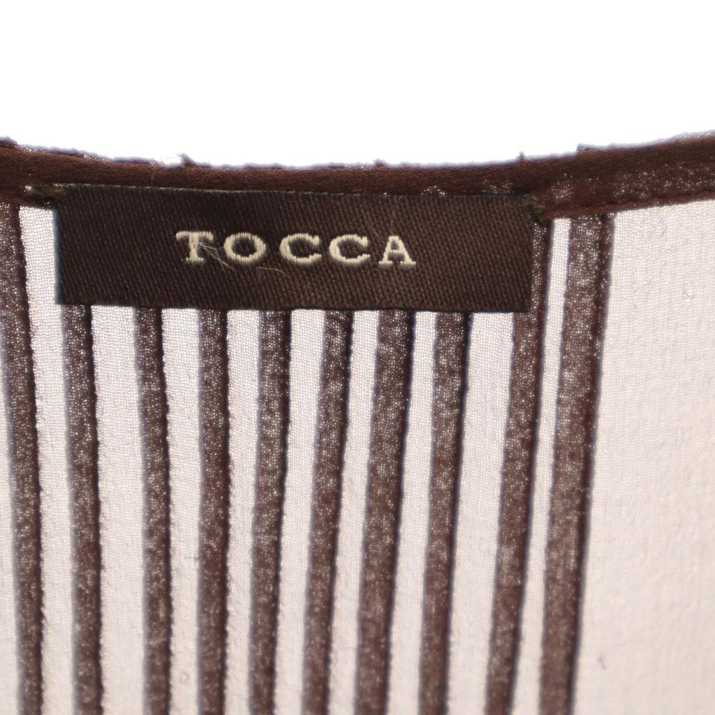 TOCCA silk No sleeve Sheer one piece 999 Brown Women Used