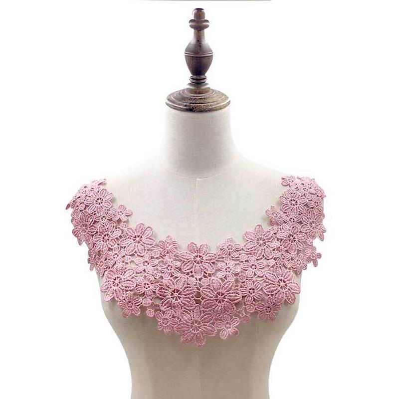 Lace Elegant Applique Neckband Collars Collarband Neckline Fake collar Hollow out Women Fabric Embroidered Fashion Collars