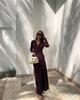 2025 Women's V-Neck Cardigan & Long Dress Set - Autumn/Winter European Style