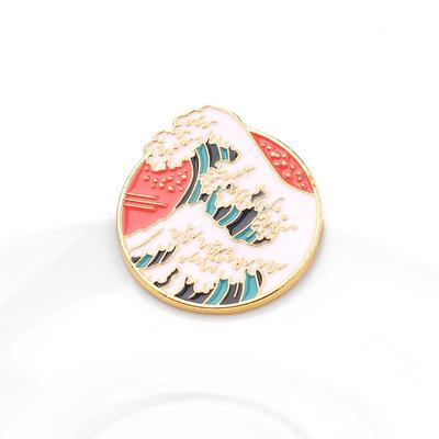 New Models, Cartoon Wave Disc Enamel Brooch, Personalized Metal Oil Drop Badge, Backpack Clothes.