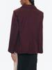 2026 Spring Angora Red Women's Blazer - European & American Luxury Design with Irregular Waist-Cinching