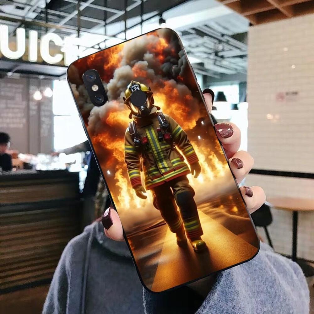 Firefighter Heroes Fireman Luxury Phone Case For Xiaomi Mi 5X 8 9 10 11 12 Lite Pro 10T PocoX3pro PocoM3 Note 10 Pro Lite
