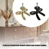Simple Furniture Decorative Handle Modern Metal Dressers Knob Bowknot Shape Bedside Cabinet Pull Easy To Installation