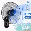 Ventilador Elétrico de 5 Pás Resfriador de Ar Ventiladores Multifuncionais Ventilador Elétrico Doméstico 16 polegadas Pendurar na Parede Montado na Parede Preto