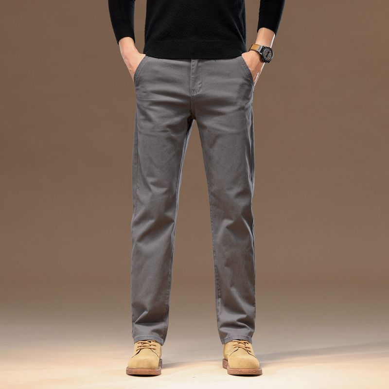 Men's Business Casual Pants, Spring and Autumn New Style, Loose Straight-Leg, High-End, Simple Workwear Long Pants