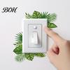 Switch Decal Removable Plants Flower Sticker, Decorative Green Leaf Floral Bunny Light Paint Safe Sticker Socket Decal, DIY Art Murals for Kids Girls
