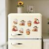 Rotatable New Year Magnetic Sticker Cartoon Maneki Neko 3D Refrigerator Magnets Reusable Cute Refrigerator Decorative Magnet