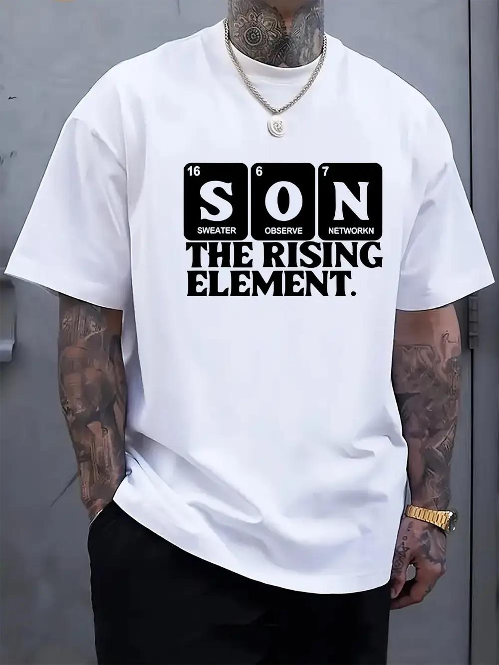 

SON Graphic Print Short-Sleeve T-shirt - Lightweight Polyester Blend XL