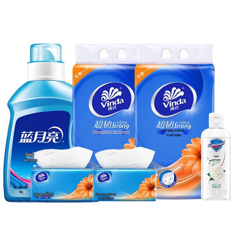 

Safeguard Camellia Shower Gel, Laundry Detergent & Tissues Value Pack
