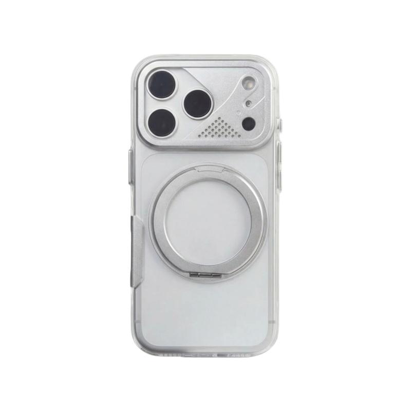 

Mecha-style 360° Rotating Magnetic Bracket Case For iPhone 17Pro 17 17 Pro Max For Magsafe Clear Shockproof Stand Holder Cover For iphone 17Pro Max